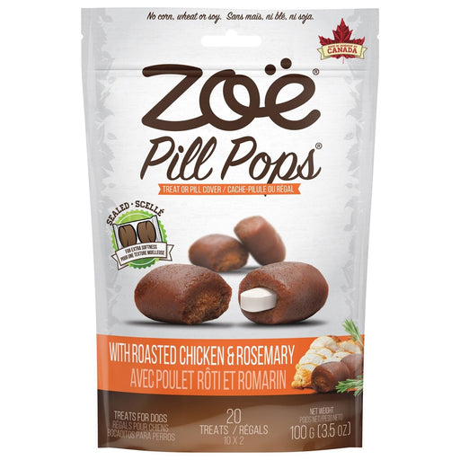 Zoe Zoe Pill Pops Dog Treats, Roasted Chicken & Rosemary Dog Treats