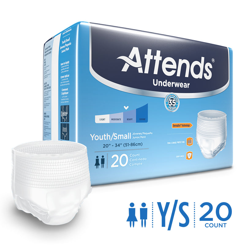 Attends Attends Underwear Youth/Small 20Ct Underwear