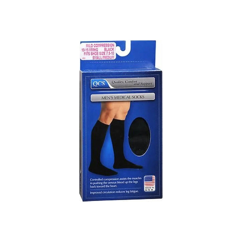 Scott Specialties Loving Comfort Men's Knee-High Compression Dress Socks (20-30 mmHg), Closed Toe, Black, Large Knee Socks