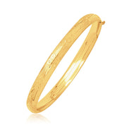 Bids.com 14k Yellow Gold Dome Motif Children's Bangle with Diamond Cuts Bracelets