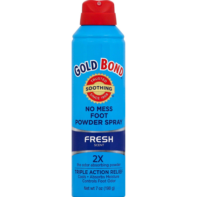 Gold Bond Gold Bond No Mess Fresh Scent Foot Powder Spray 7 Oz Foot Care Deep Sky Blue