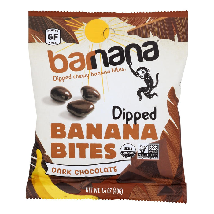Barnana Organic Chocolate Chewy Banana Bites - Case of 12 - 1.4 oz