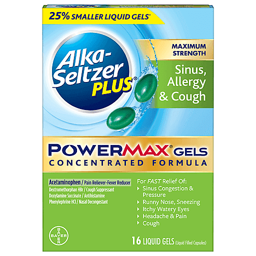 Alka-Seltzer Plus Alka-Seltzer Plus Severe Sinus Powermax  Gels 16Ct Personal Care