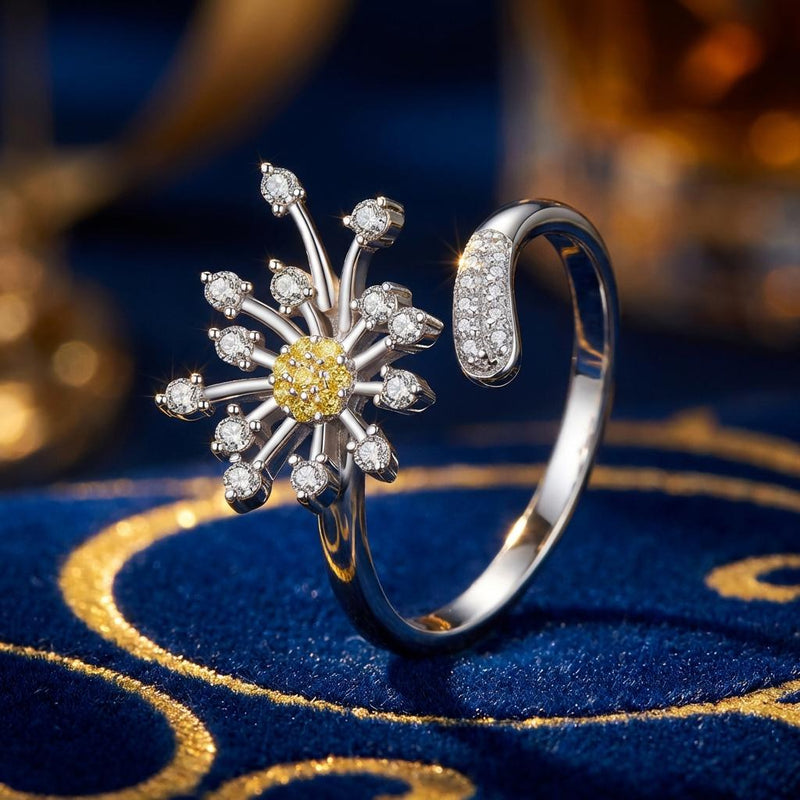Bids.com 925 Sterling Silver Ring with Plated Platinum and Pavé Setting CZ Rings