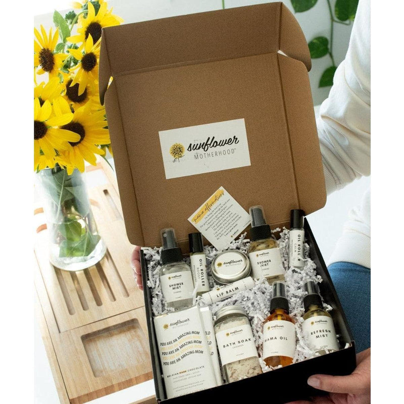 Sunflower Motherhood Deluxe Self Care Gift Box Bath & Body Gift Set