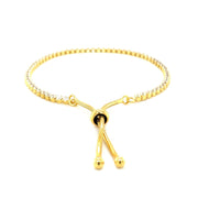 Bids.com Adjustable Tennis Style Bracelet with Cubic Zirconia in Sterling Silver Bracelets
