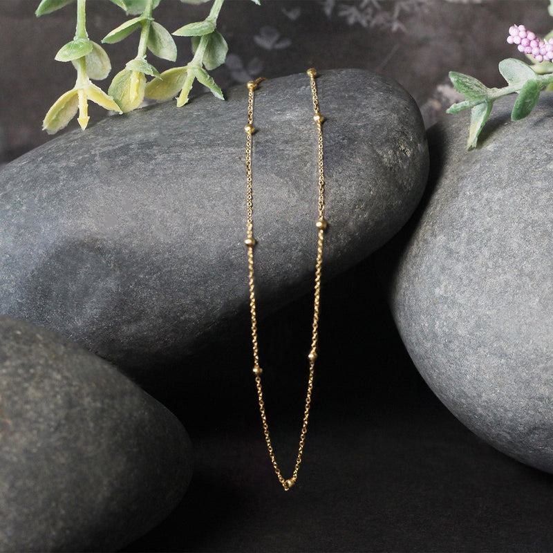 Bids.com Bead Links Saturn Chain in 14k Yellow Gold (3.5mm) Necklaces