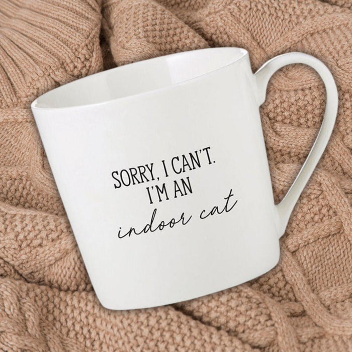 The Bullish Store - 14 Oz Sorry I Can'T I'M An Indoor Cat Cafe Mug