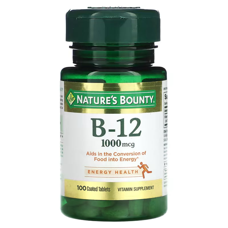 Nature's Bounty Nature's Bounty, Vitamin B-12, 1,000 mcg, 100 Coated Tablets Vitamins & Supplements