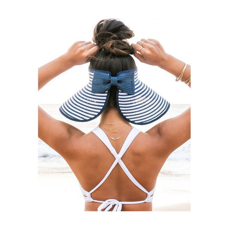 Foldable Bow Stripe Visor