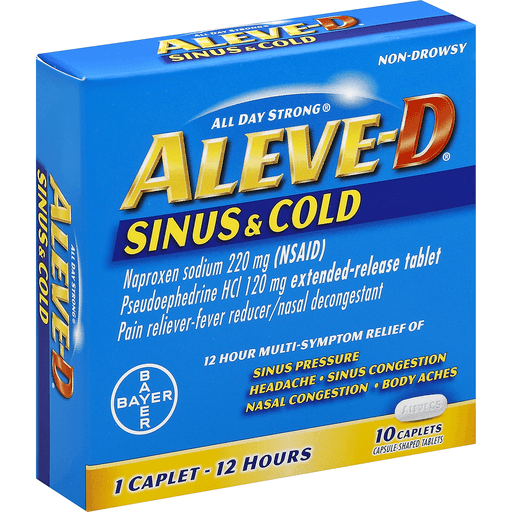 Aleve Aleve D Sinus & Cold Caplets 10 Tabs D Personal Care