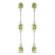 Bids.com 2.10 Carat Genuine Peridot .925 Sterling Silver Earrings Earrings