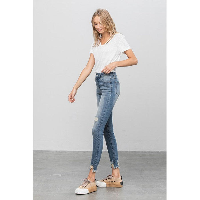 High Stretch Mid Rise Skinny Jeans