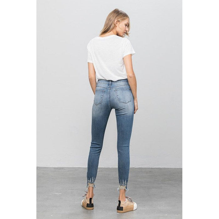 High Stretch Mid Rise Skinny Jeans