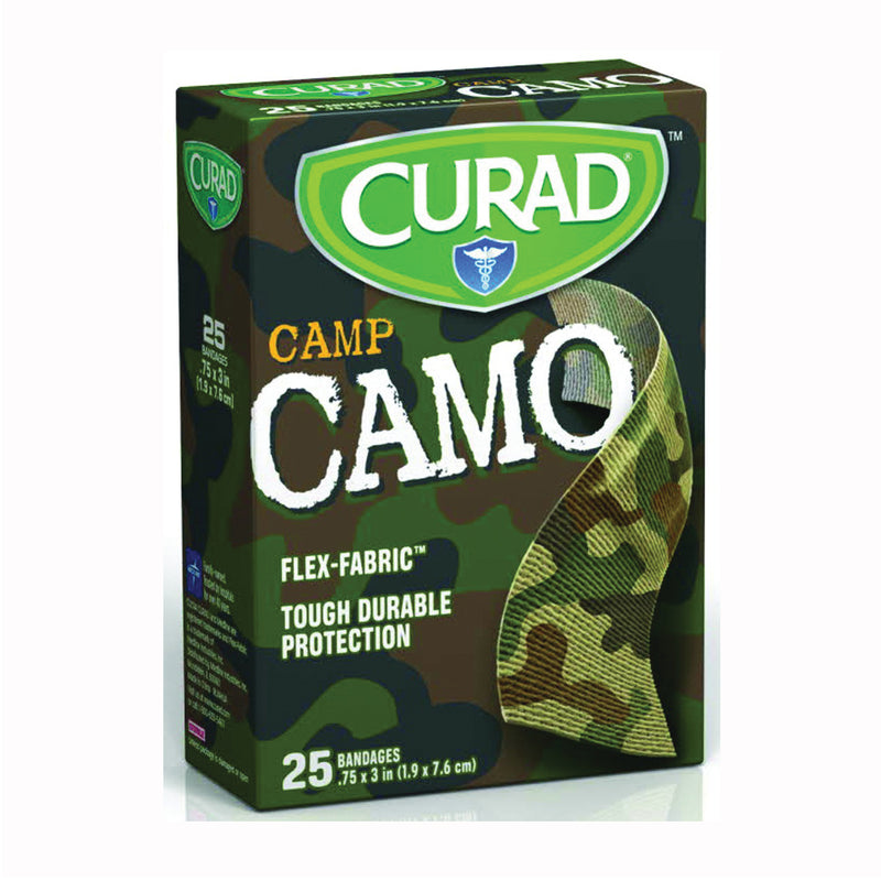 Curad Curad Kids Adhesive Bandages, Green Camouflage, 3/4" X 3" First Aid