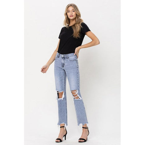 Super High Rise 90's Straight Crop Jeans