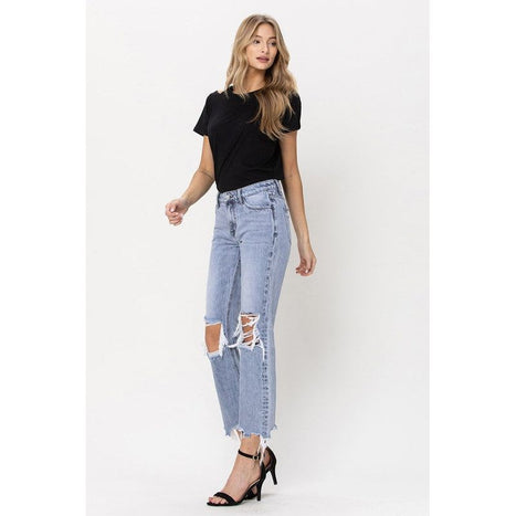 Super High Rise 90's Straight Crop Jeans