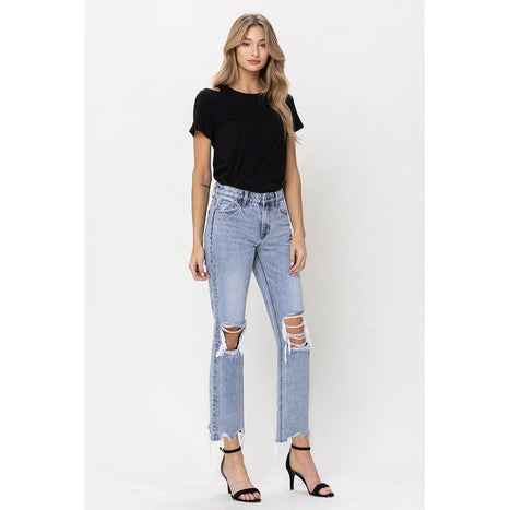 Super High Rise 90's Straight Crop Jeans