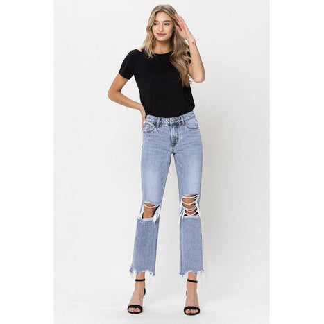 Super High Rise 90's Straight Crop Jeans