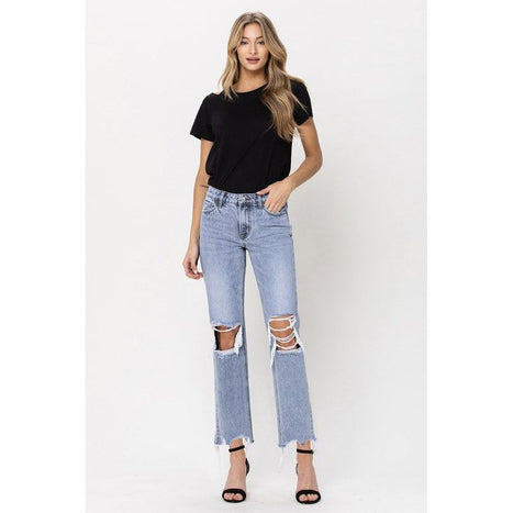 Super High Rise 90's Straight Crop Jeans