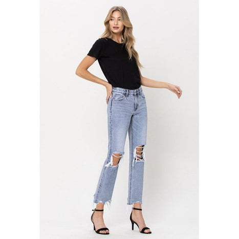 Super High Rise 90's Straight Crop Jeans