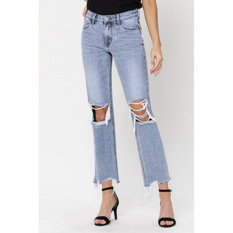 Super High Rise 90's Straight Crop Jeans