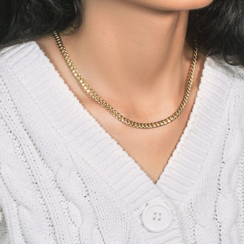 Bids.com 10k Yellow Gold Miami Cuban Semi Solid Chain (4.50 mm) Necklaces