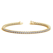 Bids.com Lab Grown Round Diamond Tennis Bracelet in 14k Yellow Gold (3 cctw F/G  VS2/SI1) Bracelets