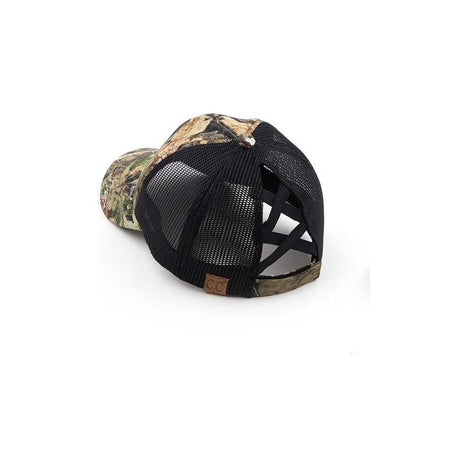 C.C Mossyoak Criss-Cross Pony Cap Hat