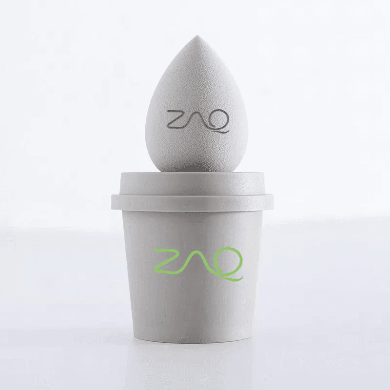 ZAQ Skin & Body Makeup Sponge Set, Makeup Blender in Coffee Cup, Cosmetic Tools for Liquid, Powder, BB Cream & Sunscreen