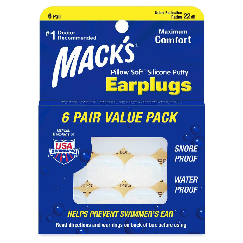 Mack's Mack's Pillow Soft Silicone Earplugs - 6 Pair, Value Pack Earplugs