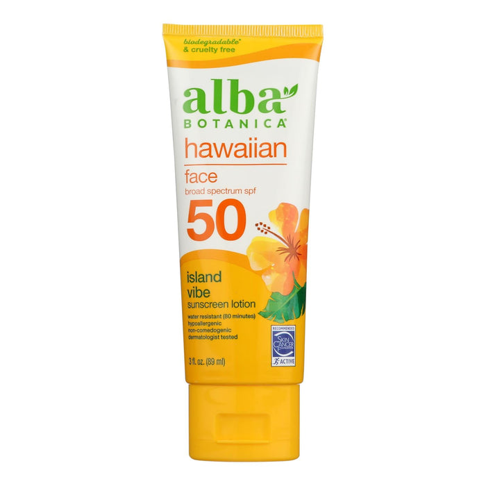 Alba Botanica Facial Sunscreen Lotion SPF 50 - 3 Fl Oz