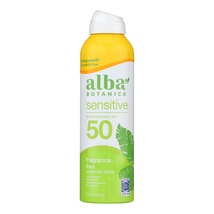 Alba Botanica Pure Sensitive Sunscreen Spray, SPF 50, 5 fl. oz.