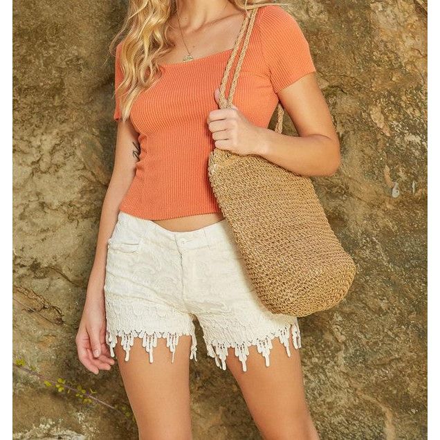 STRAW BEACH BAG