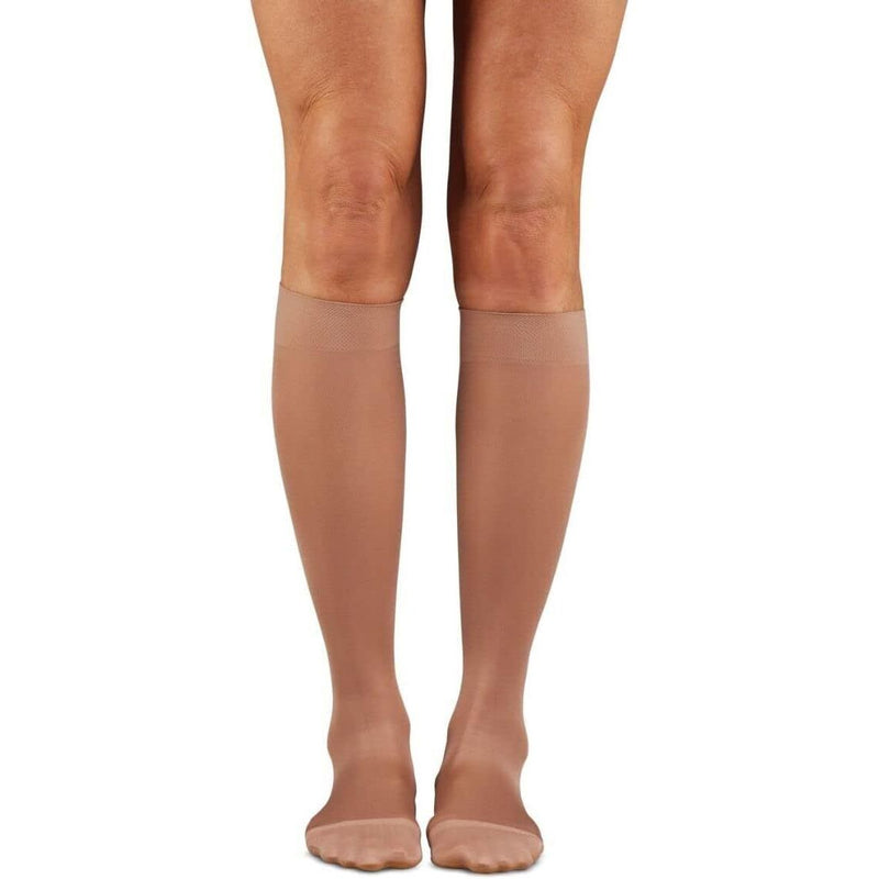 Dr. Comfort Dr. Comfort Unisex Microfiber Medical Knee-High 20-30mmHg (Beige) Large Hosiery