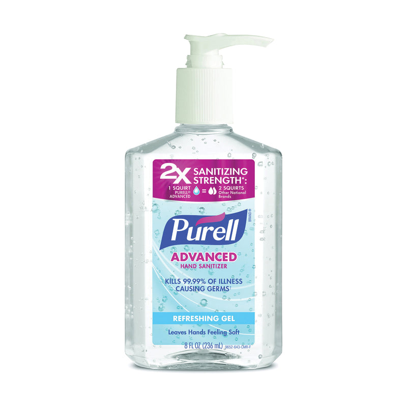 Purell Purell Advanced Refreshing Gel Hand Sanitizer, 8 Oz Pump Bottle, Clean Scent Health & Beauty