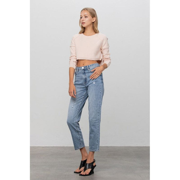 High Rise Straight Jeans