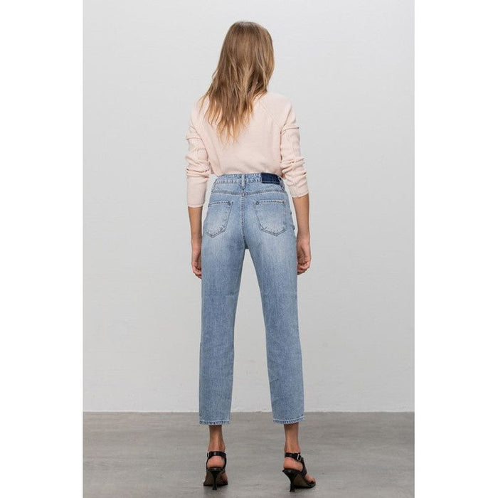 High Rise Straight Jeans