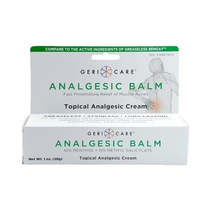 Geri-Care Geri-Care® Analgesic Balm – Muscle and Joint Pain Relief (1 oz Tube) Lotion & Moisturizer