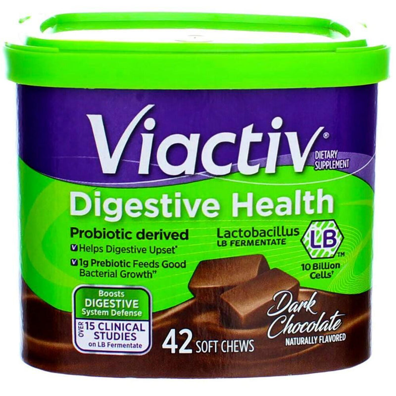 Viactiv Viactiv Digestive Health Soft Chews, Dark Chocolate, 42 Chews Health & Beauty