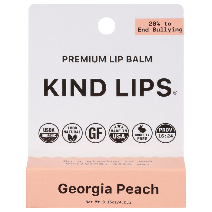 Kind Lips Organic Go Peach Lip Balm - 12 Pack, 0.15 Ounce