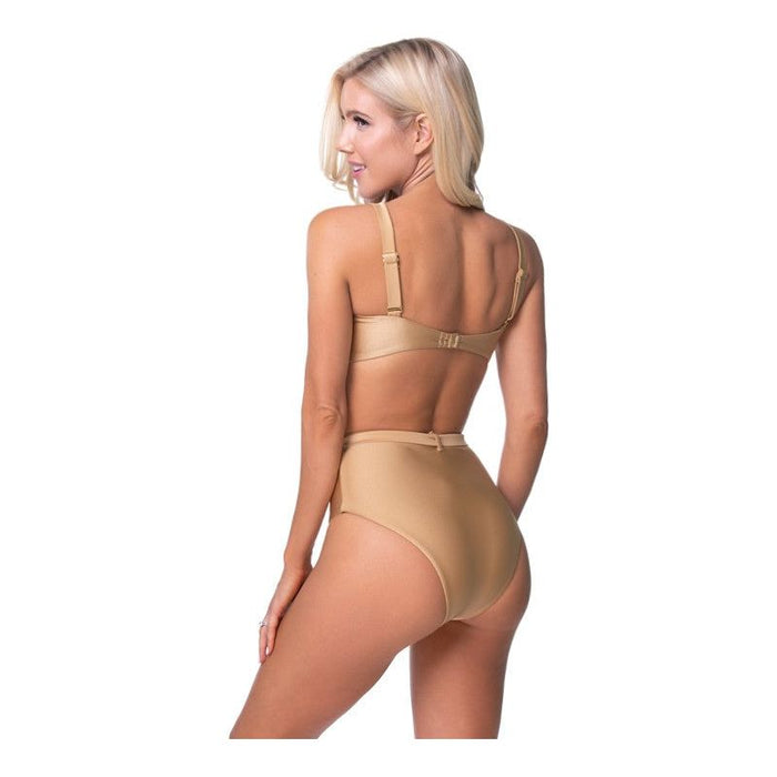 GOLD HIGH WAIST BIKINI SET