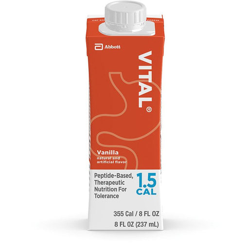 Vital VITAL 1.5 CAL Peptide-Based Complete Therapeutic Nutrition, Institutional Liquid, 24 x 8 fl oz Reclosable Cartons Fitness & Nutrition