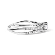 Bids.com 14K White Gold 5/8 Cttw Diamond Split Shank Engagement Ring  (G-H Color, VS2-SI1 Clarity) - Size 7 Rings