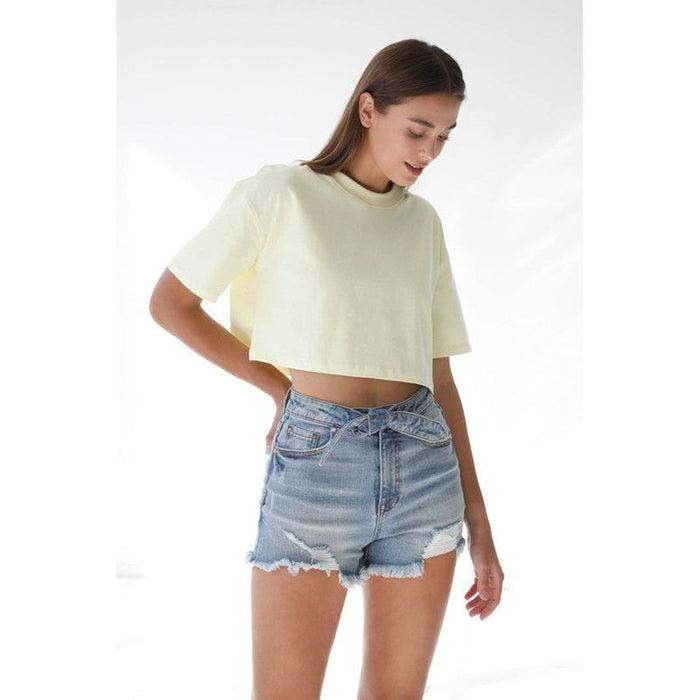 Front Ribbon Tie Detail Shorts