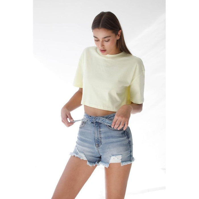 Front Ribbon Tie Detail Shorts