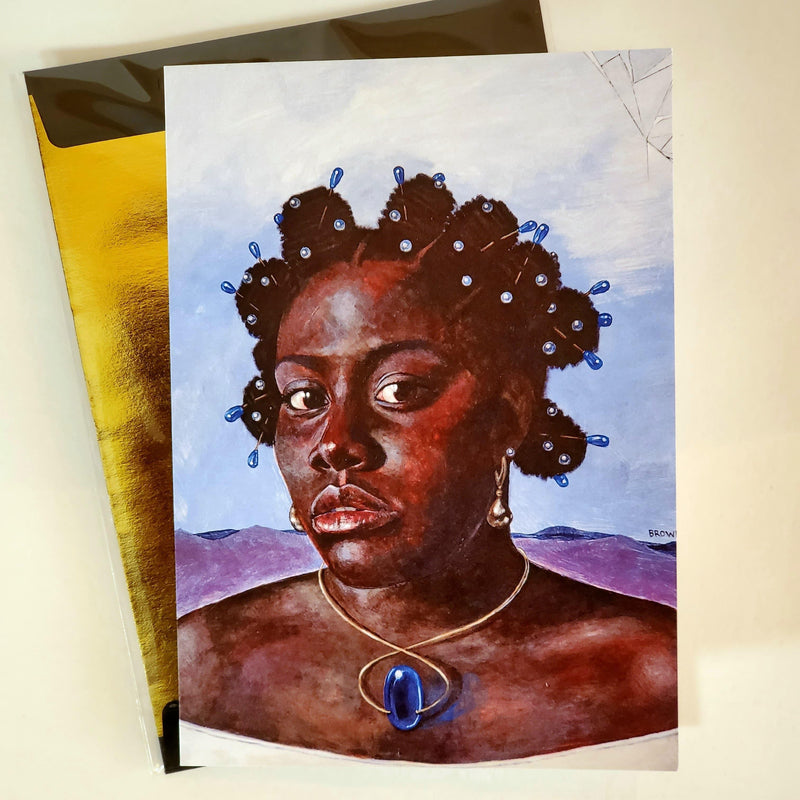 Adiva Naturals 'A COGNITIVE GLIMPSE IN THE MIRROR' S. Ross Browne Greeting Card: 5x7 Frame Ready Art