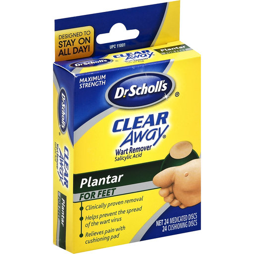 Dr Scholl's Dr Scholl's Clear Away Plantar Wart Remover For Feet 48 Ct Box Wart Removers White Smoke
