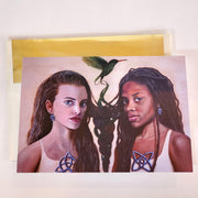 Adiva Naturals 'TRIQUETRA AND AKOMA NTOASO' S. Ross Browne Greeting Card: 5x7 Frame Ready Art