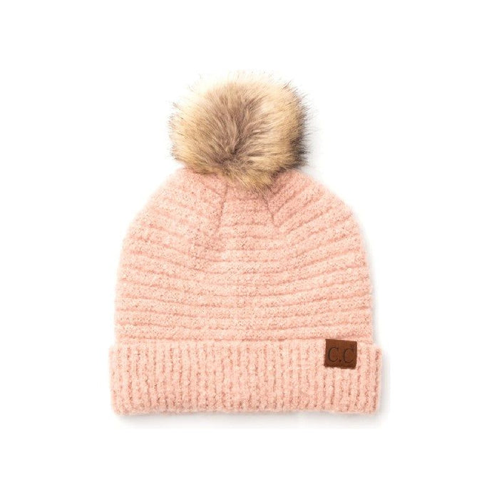 CC Ultra Soft Fur Pom Beanie